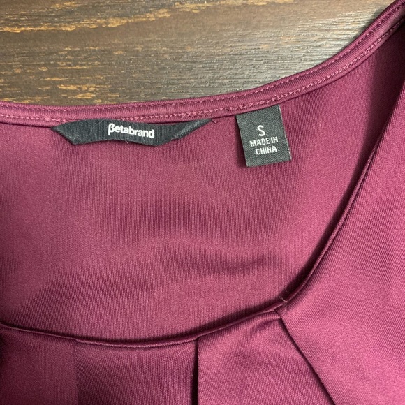 Betabrand Billion Dollar Blouse Peplum with Pockets in Plum Size Small - Picture 5 of 6